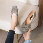 Women's fashion shoes 2022 new spring women's heads bows shoes flat one pedal office lady shoes women 555-5