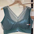 Plus size Beautiful back Bra women collection gathering top V-neck vest-style bra thin sports Bra 5790