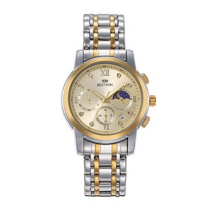 BESTWIN Sun Moon Star Six-Pin Movement Men's Watch fashion Classic calendar Men's quartz Watch 926