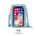 Touch screen messenger mobile phone bag female 2022 new trendy multi-functional fashion simple shoulder small bag mini mobile phone bag SJ617