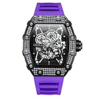 ONOLA ON3827D Full Diamond High Quality Live Fashion Waterproof Quartz Men's Watch Silicon