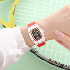 New Women's Candy Series Watch Genuine Diamond Square Waterproof Fashion Luminous lady quartz Watch 8084B