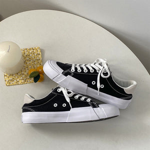 Canvas shoes young fashion style men and women couple shoes 2021 new student Korean ins splicing shoes 253