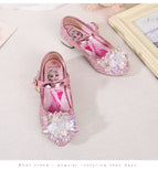 Spring and Autumn 2021 new girls' heeled shoes for children Korean Princess Crystal shoes little girls' shoes 1788-22