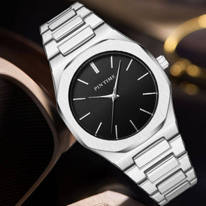 PINTIME Quartz Watch Men's and Women's Scale Literal Sun Pattern Waterproof Simple Design watch PT2623