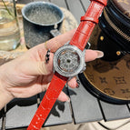 TICTOC Korean version full of diamonds and diamonds ladies watch women's temperament rotating dial women's watch hollow transparent fashion 77023