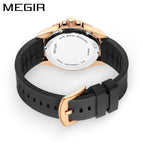 Megir Men's Watch Stainless Steel fashion Watch New Calendar men's casual quartz Watch 8403