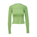 New fitness clothes women's tight sexy yoga clothes running training quick-drying T-shirt long-sleeved sports top women 209