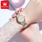 2021 New OLEVS Watch Automatic Mechanical Watch Business Diamond Double Calendar Waterproof Ladies casual Watch 6630