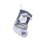 3 PCS Christmas socks Christmas decorations thick flannel Christmas socks pendant Christmas socks gift bag 201932