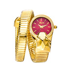 MISSFOX Watch Ladies Fashion Trend Unique Diamond Snake Watch Bracelet 2808