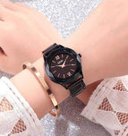 GEDI 81006 Fashion Casual Watch Korean Starry Sky Women Elegant Luxury Stainless Steel Waterproof Ladies Dress Analog Quartz Wristwatch