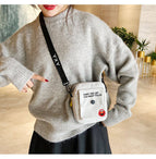 Sesame Street Small Bag Female Bag Mobile Phone Bag Ins Messenger Bag Wild Canvas Shoulder Bag Lady Bag