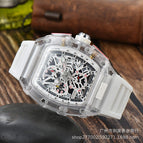 Watch for men Richard Hot Sale Six-Pin Watch Transparent Hollow Luminous Student Sports Waterproof Quartz Watch 1034