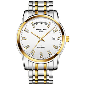 KIMSDUN steel belt fashion men's automatic watch mechanical watch waterproof business double calendar men's watch K-1967A