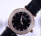 GUOU 8112 Relogio Women's Watches Luxury Diamond Waterproof Genuine Leather Ladies Watch Women Watches Clock