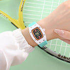 New Women's Candy Series Watch Genuine Diamond Square Waterproof Fashion Luminous lady quartz Watch 8084B