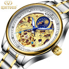 New KINYUED Skeleton Automatic Mechanical Watch Tourbillon Luminous Men's Waterproof Watch JYD-J033