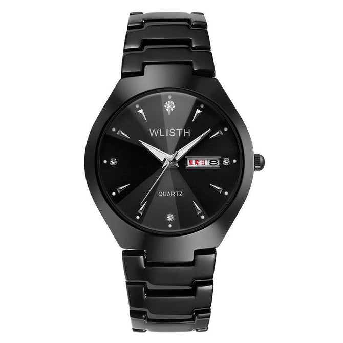 WLISTH Couple Watches Fashion Casual Quartz Watch for Lover Men Women Wristwatch Tungsten Steel Diamonds Luminous Lover's Gift Q356