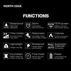NORTH EDGE MARS Watch For Men Original Waterproof 50M Digital Outdoor Sport Smart Male Watches