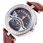 Prance Tiktok Online Celebrity Live Broadcast Popular Lover's Bridge Watch Diamond inlaid Quartz Belt Women's Watch Poetic Lover's Bridge Fashion Watch