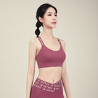 Yoga Clothes Women's Suit with Chest Pad High Strength Bra Running Sports Fitness Quick-Drying Clothes Two-Piece Set ENY236