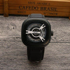 Punk Square Turntable Boys Watch Trendy Men's Turntable Fashion Clock All-Match Belt Quartz Watch 58991