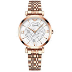 High-end Ladies Gypsophila Watch Rose Gold Butterfly Buckle Steel Band Student Waterproof Women's Watch H7105
