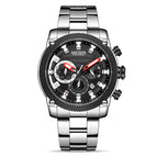 Megir Watch Men's Fashion Large Dial Business Timing Calendar Cross-Border Quartz Men's Watch 2134