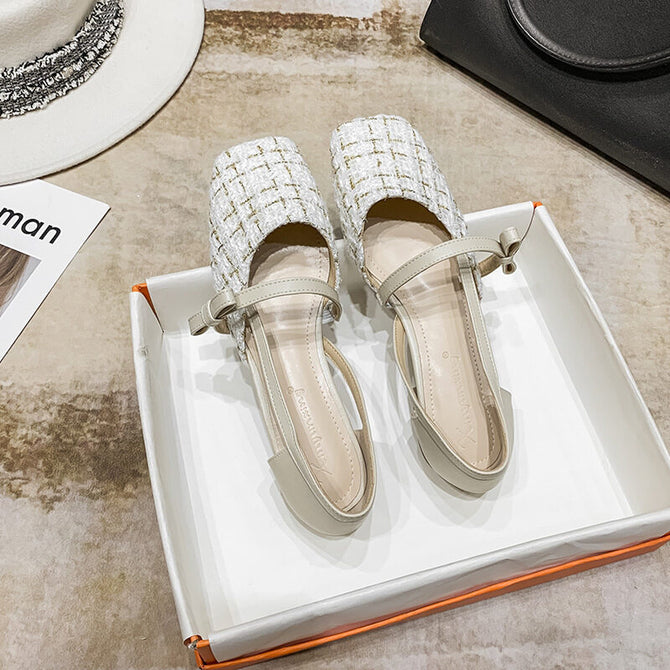 Sandals 2022 new fashion sandals women's hollow flat bottom square toe single shoes women's A168-6
