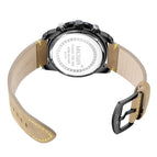 Megir Men's Watch Timing Luminous Leather Large Dial Watch Sports Quartz Watch 2136G