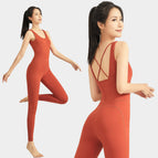 Dancing Dress 2023 Tight Breathable Yoga Clothes Women's Quick-Drying Sports Fitness Clothes Jumpsuit ENY250