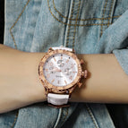 GUOU Watches female personality large dial retro style fashion couple casual neutral watch for women