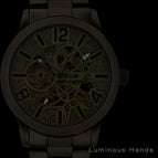Men watch Fashion Casual Bronze Retro Hollow luminous Mechanical Automatic men Watch SH54