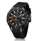 MEGIR 2053 Men's Sports Chronograph Quartz Watches Silicone Strap Luminous Waterproof Wristwatch Man Relogios