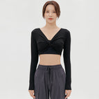 2021 autumn new sportswear long sleeve women's ins short fitness clothes running clothes yoga T-shirt top qd23