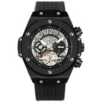 KIMSDUN lether Tourbillon Automatic Mechanical Watch Waterproof Luminous Business Men's casual Watch K-718D