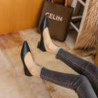 2022 new fashion casual professional women's shoes shallow mouth korean shoes square toe soft bottom scoop shoes A86-1