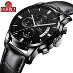 OLMECA Men Watch Chronograph Sport Mens Watches Top Brand Luxury Waterproof Full Steel Quartz Gold Clock Men Relogio Masculino