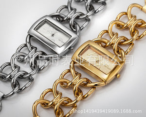 PINTIME Couple Quartz Watch Fashion Simple Steel Belt Women's Watch PT1155