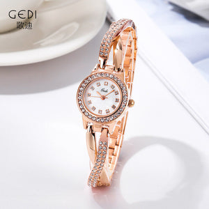 GEDI women's bracelet watch fashion temperament diamond ladies watch waterproof party office lady quartz watch 81045