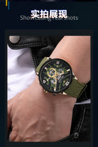Megir Men's Watch Multi-Function Timing Three Eyes and Six Needles Silicone Quartz Watch 2222G