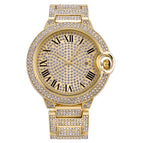 PINTIME Watch Men's Live Watch Steel Belt Men's Diamond Casual Quartz Watch 2712