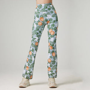 New Arrival Yoga pants Women's Quick-Drying Printing Yoga Pants Sports and Fitness Running Bootcut legging Slimming YC024