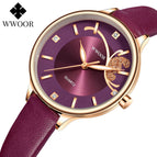 WWOOR New Ins Fashion Women's Watch Simple Waterproof Retro Temperament Quartz Belt Women's Watch 8839