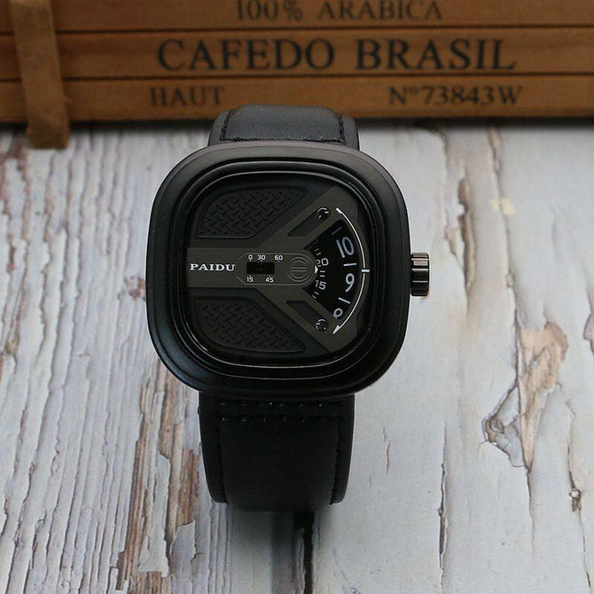 Punk Style Turntable Boys New Concept Watch Trendy Men's Fashion Watch All-Match Belt Quartz casual student's Watch