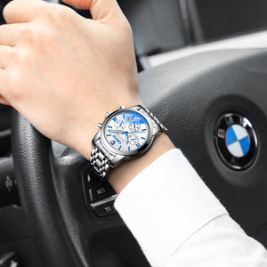 CHENXI New Student Steel Belt Sports Watch Men's Waterproof Luminous Watch Quartz Watch CX-911