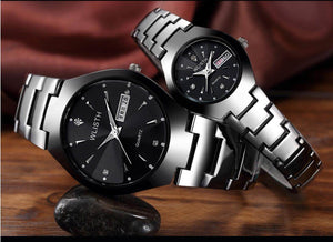 WLISTH Couple watch Calendar Luminous Waterproof Q356 Men and Women's watch 2 PCS