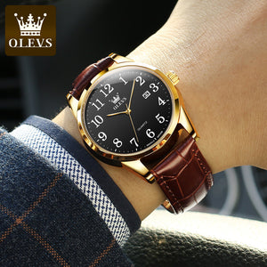 OLEVS Watch for men fashion figure simple calendar waterproof quartz men watch 5566 men