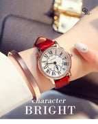 Guou fashion women's watch Tiktok same watch retro Roman scale quartz calendar women's Casual Watch